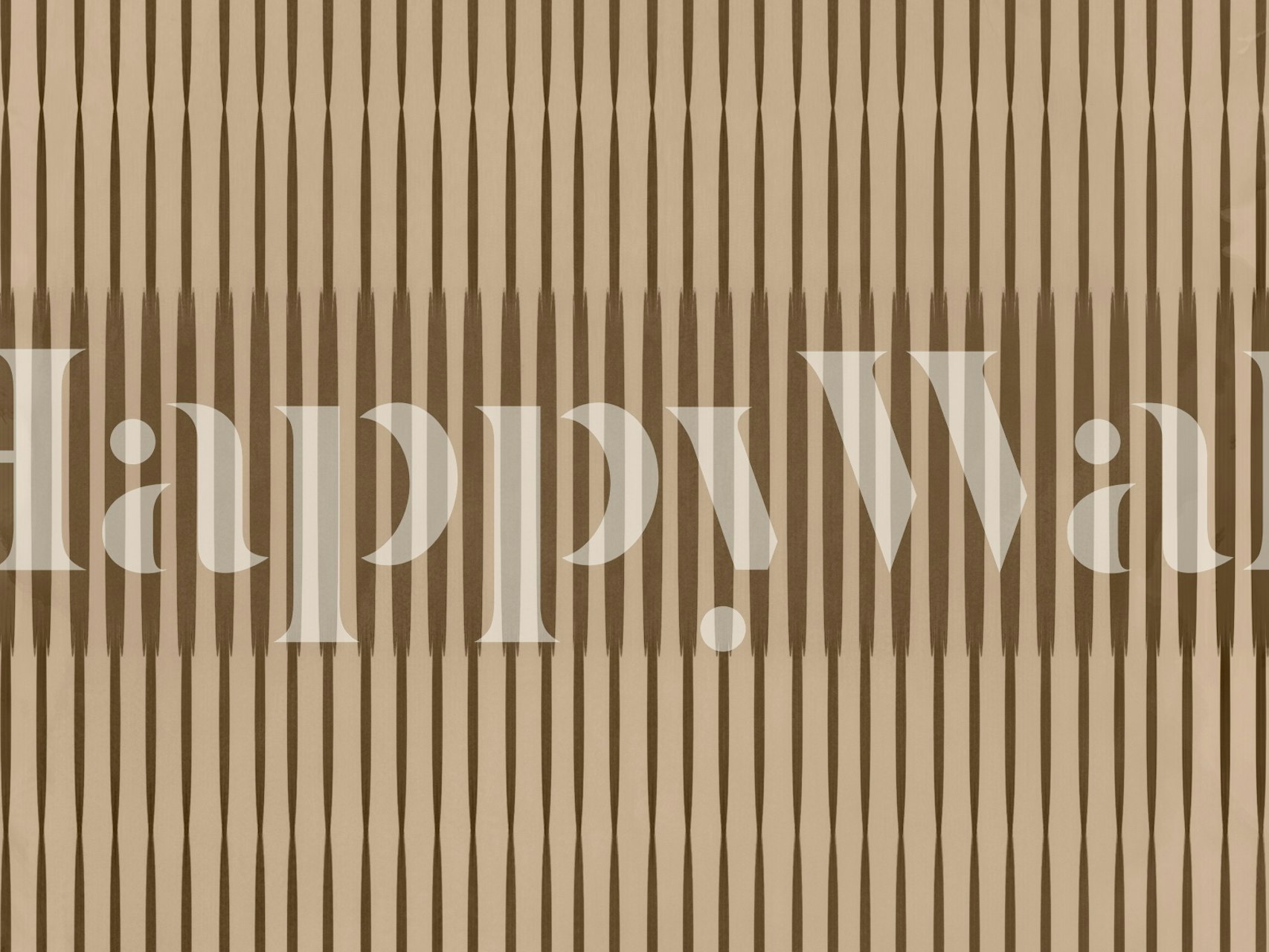 Vertical brown striped wallpaper on a textured background
