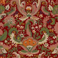 Bohemian medieval tapestry red wallpaper
