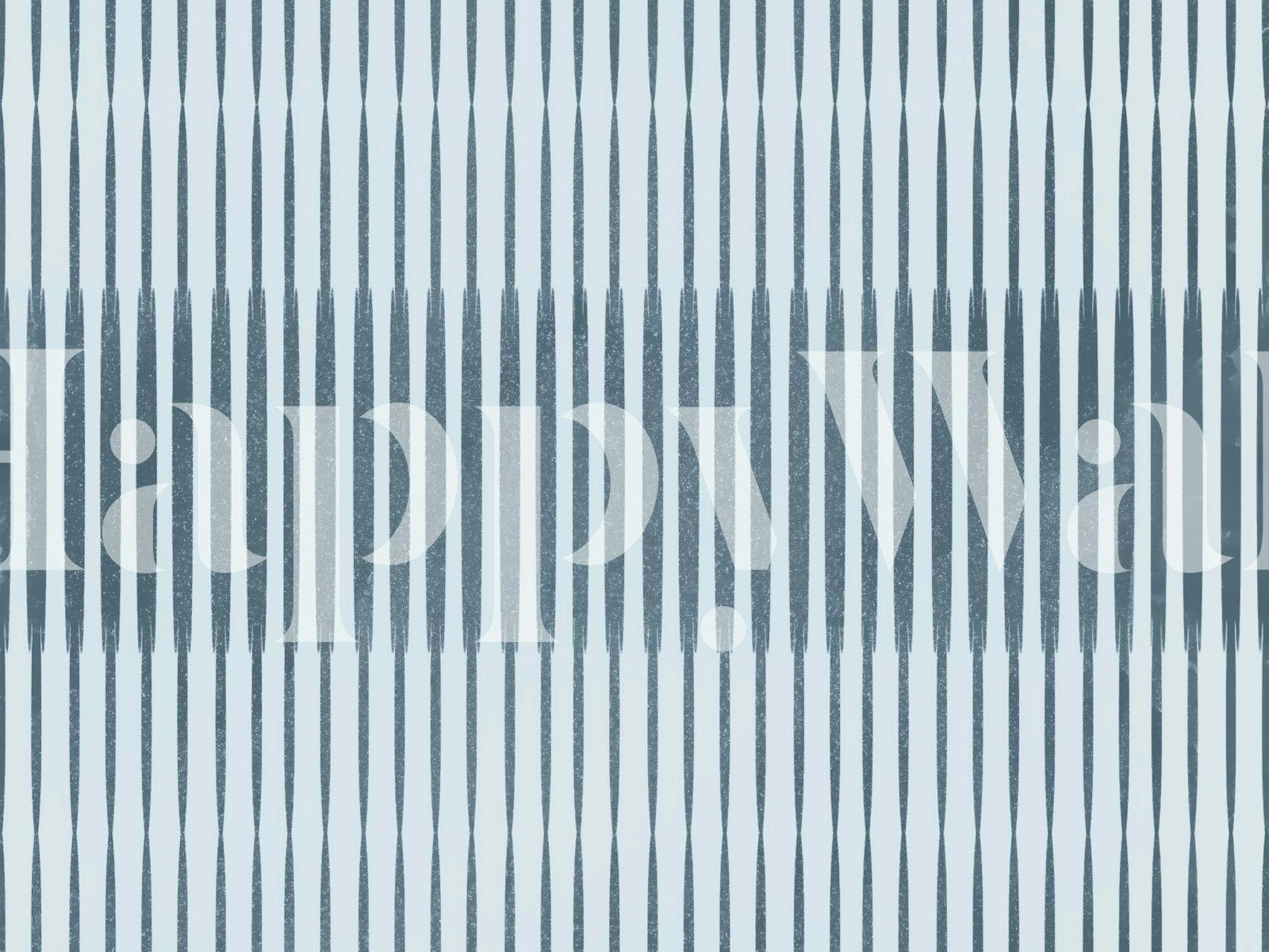 Blue Japandi striped wallpaper with light and dark blue patterns