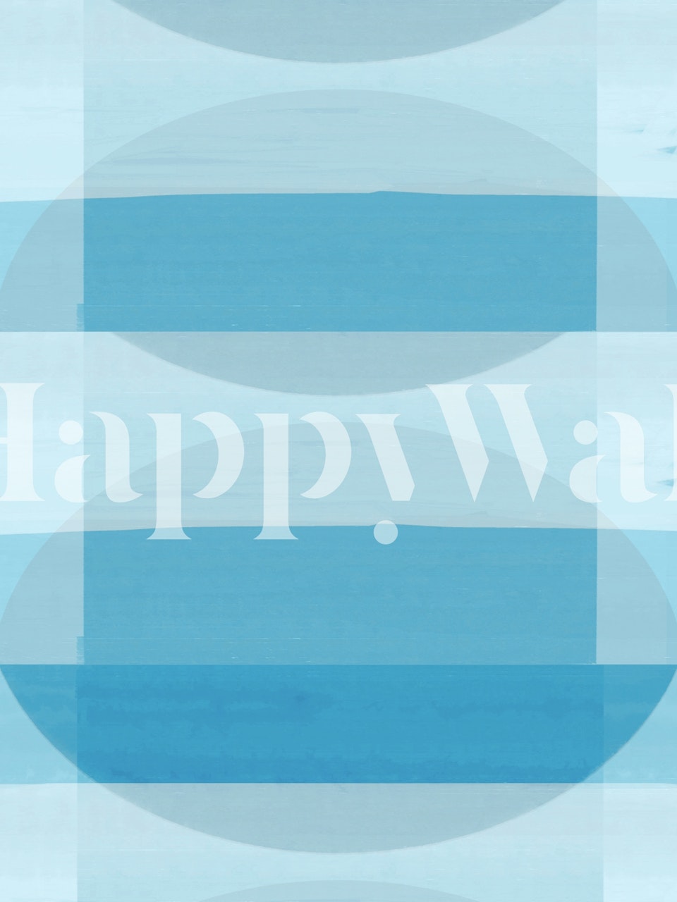 3X4 Mid-Century Bauhaus Azure behang in een kamer