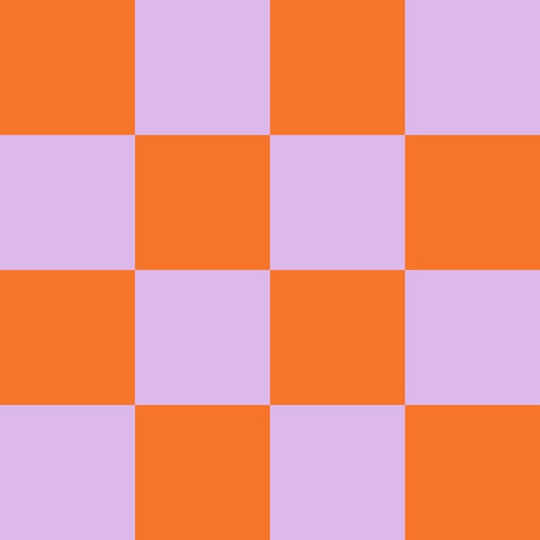 Orange and Lilac Checker