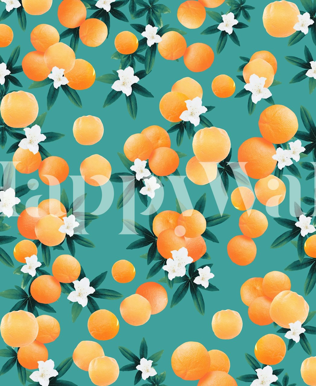 Orange Twist Flower Vibes 8 σχέδιο ταπετσαρίας