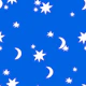 Stars and Moon Blue