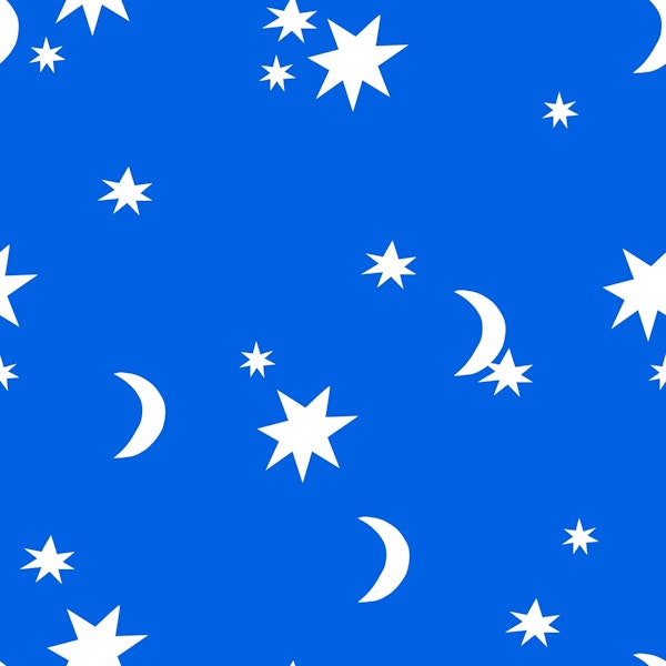 Stars and Moon Blue