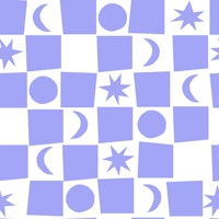 Stars and Moon Checker Lila wallpaper