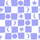 Stars and Moon Checker Lila