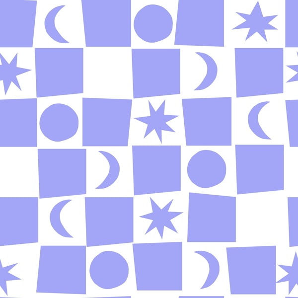 Stars and Moon Checker Lila