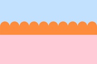 Playful orange Ornaments on rosa and blue ταπετσαρία