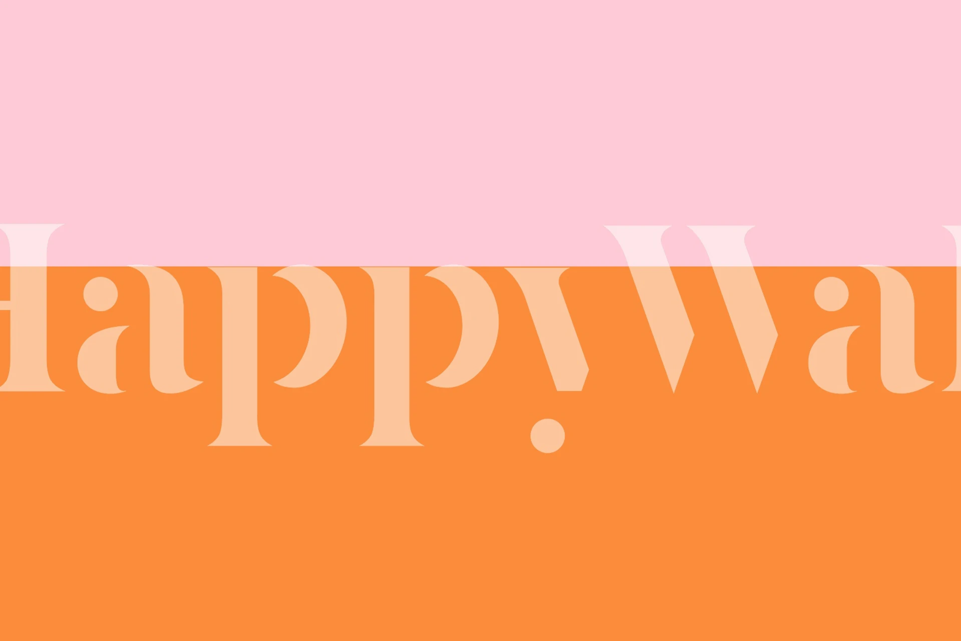 Color Blocking orange and rosa wallpaper in a room