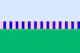 blue and green color blocking with stripes
