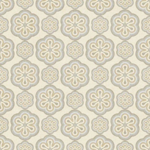 Geometric flower medallion stripes