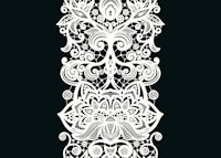 White Lace Stripes on Black papiers peint