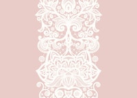 White Lace Stripes on Dusty Pink papiers peint