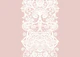 White Lace Stripes on Dusty Pink