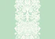 White Lace Stripes on Green