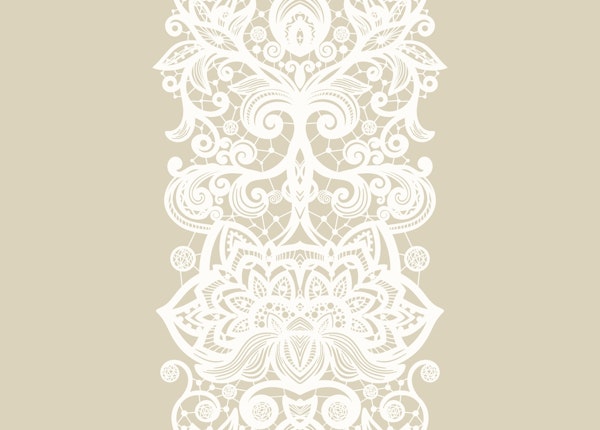 White Lace Stripes on Latte