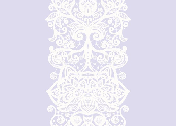 White Lace Stripes on Llilac