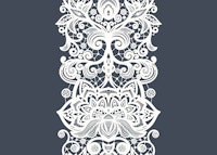 White Lace Stripes on Navy papiers peint