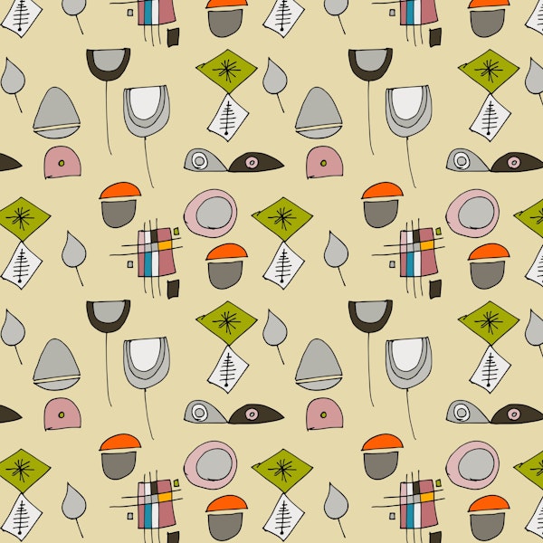 Space Age Abstract Pearl