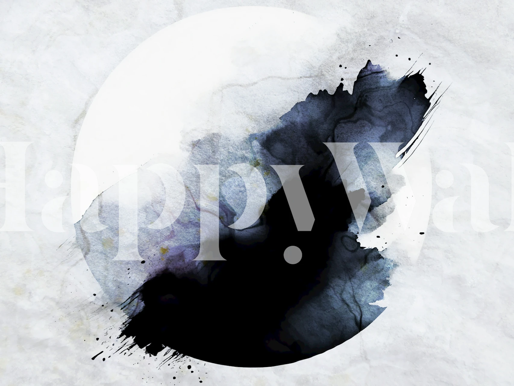 Carta da parati Midnight Crescent Art in una stanza