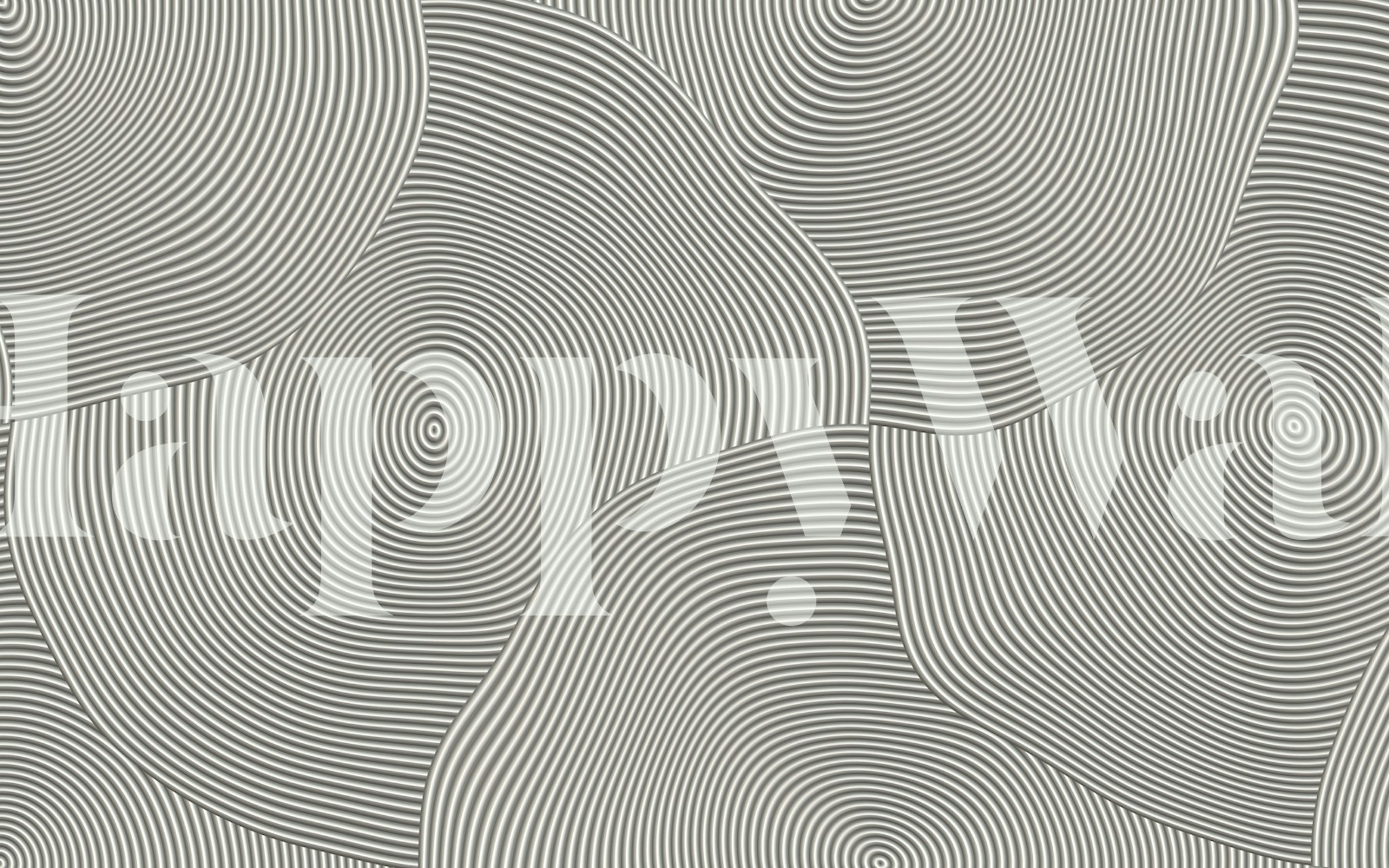 Tapeta Monochrome Grey Waves Twist u sobi