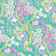 Whimsical Kitschy Floral Garden - Green