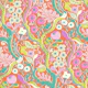 Whimsical Kitschy Floral Garden - Red