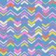Colorful Kitschy Chevron Stripe - Blue