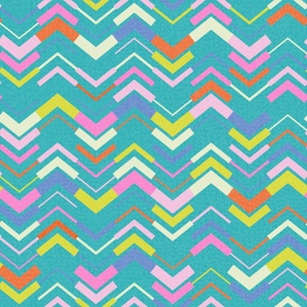 Colorful Kitschy Chevron Stripe - Green