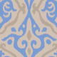 Java Boho Ikat Woven Texture Large Azure Blue