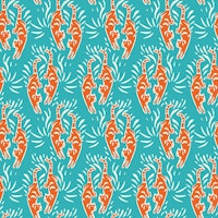 Kitschy Red Tigers - verdigris green ταπετσαρία