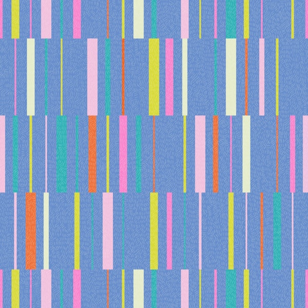 Colorful Kitschy Stripes - Cornflower Blue