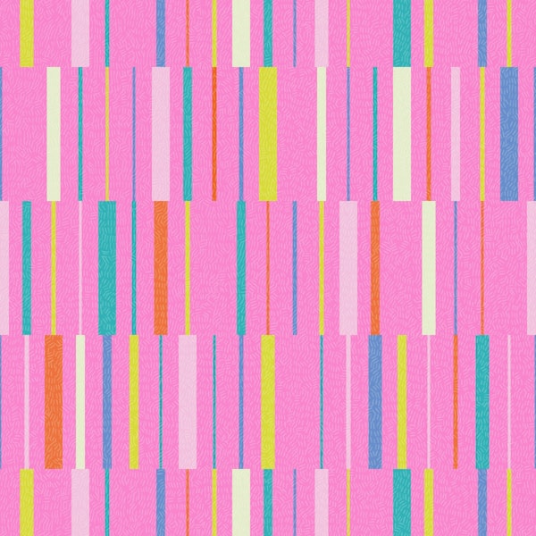 Colorful Kitschy Stripes - Rose Pink