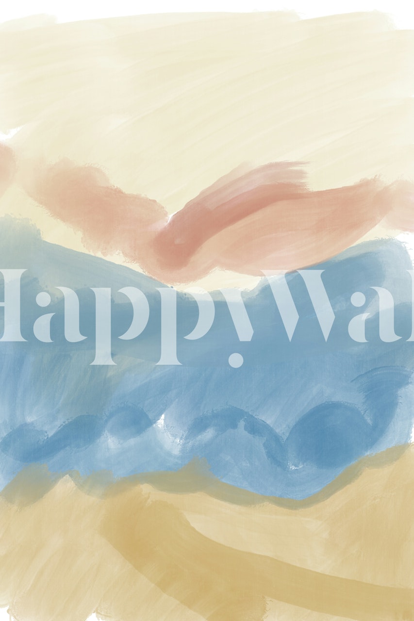 Calming Brush Strokes wallpaper in a room