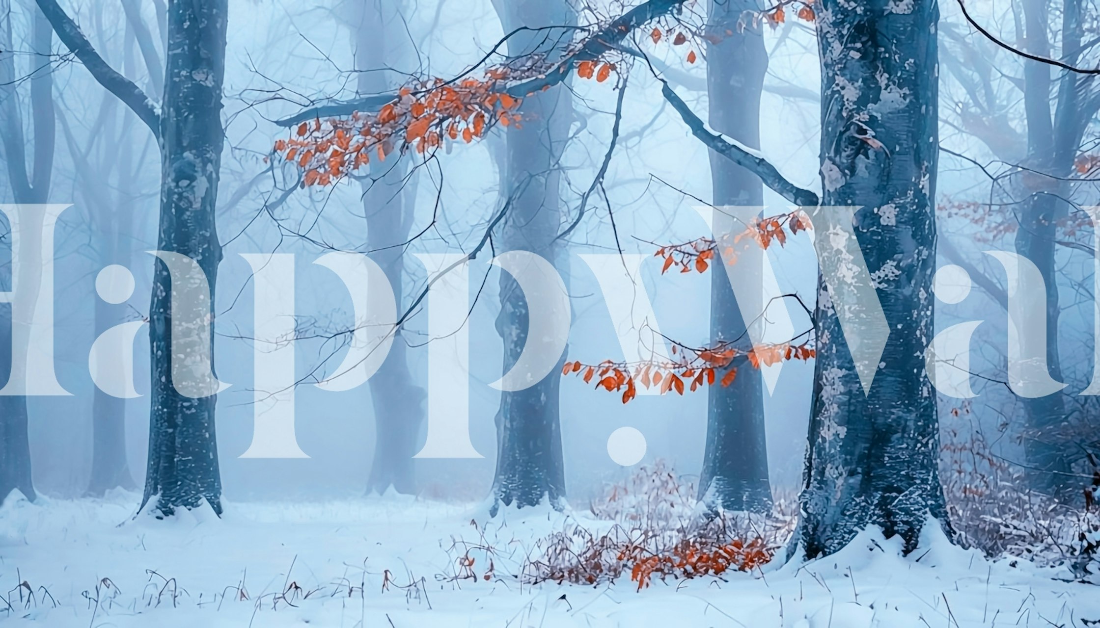 Ταπετσαρία Mystic Winter Woods σε δωμάτιο