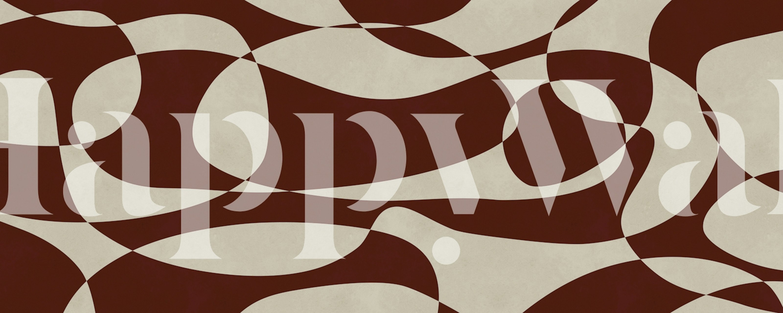 Abstract swirls wallpaper in a room