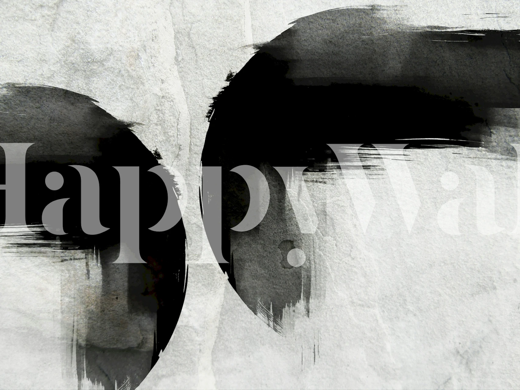 Papier peint Abstract Brushstrokes dans une pièce