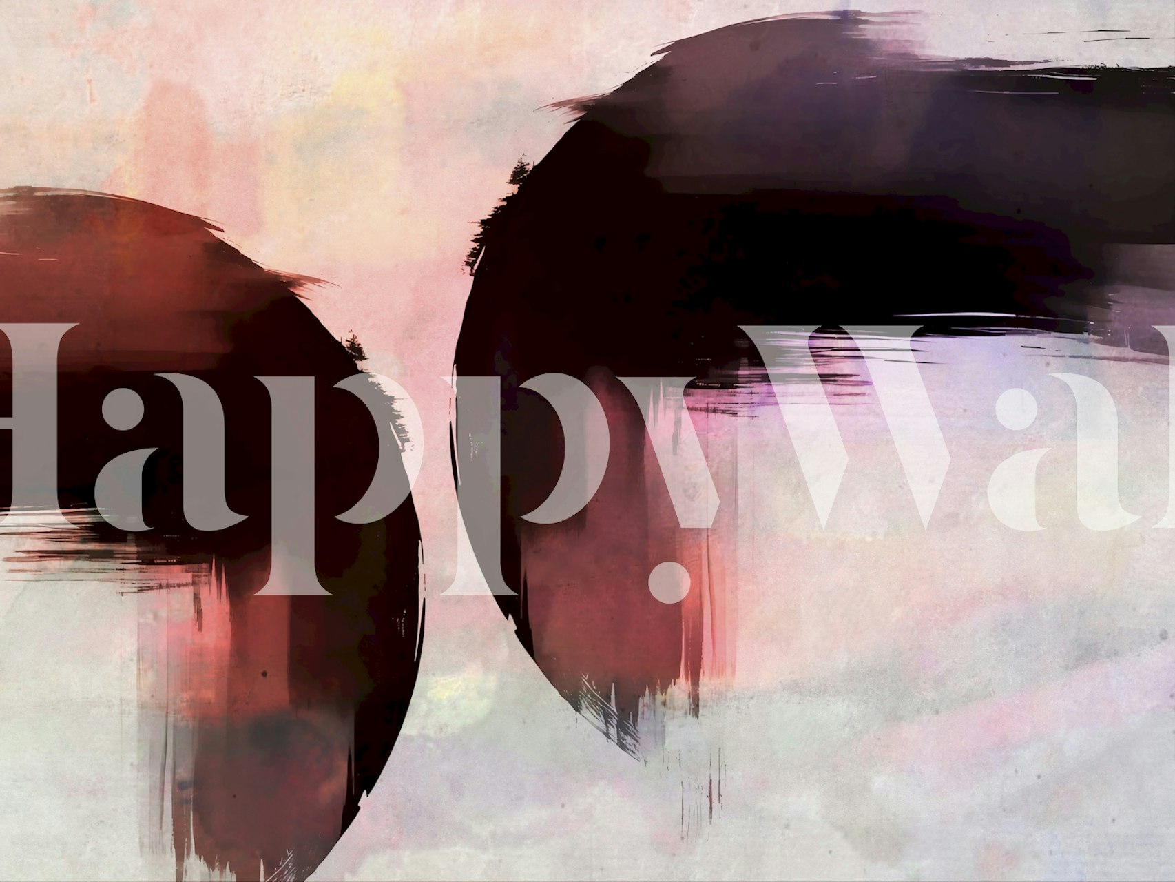 Abstract Spheres Art tapet i et rum