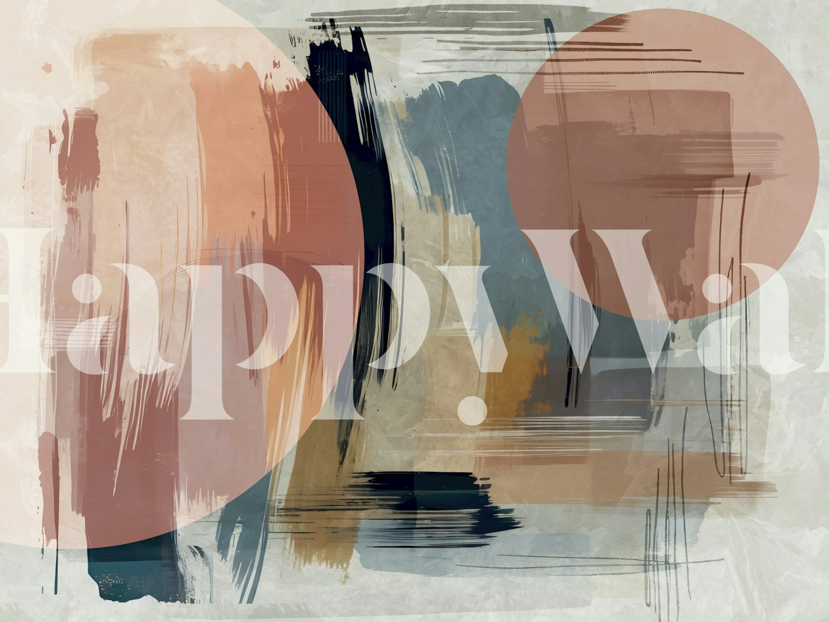 Carta da parati Abstract Artistic Expression in una stanza