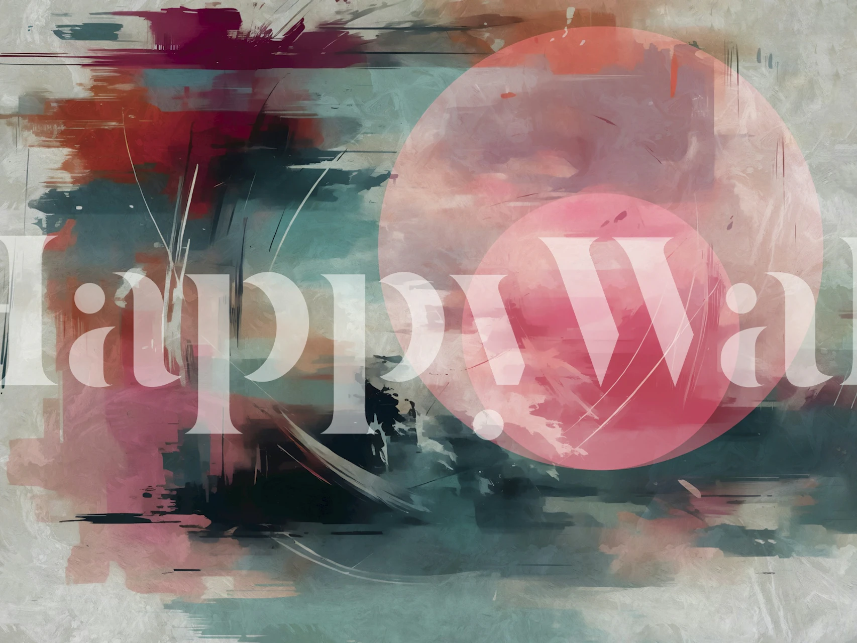 Abstract Urban Sun wallpaper in a modern room