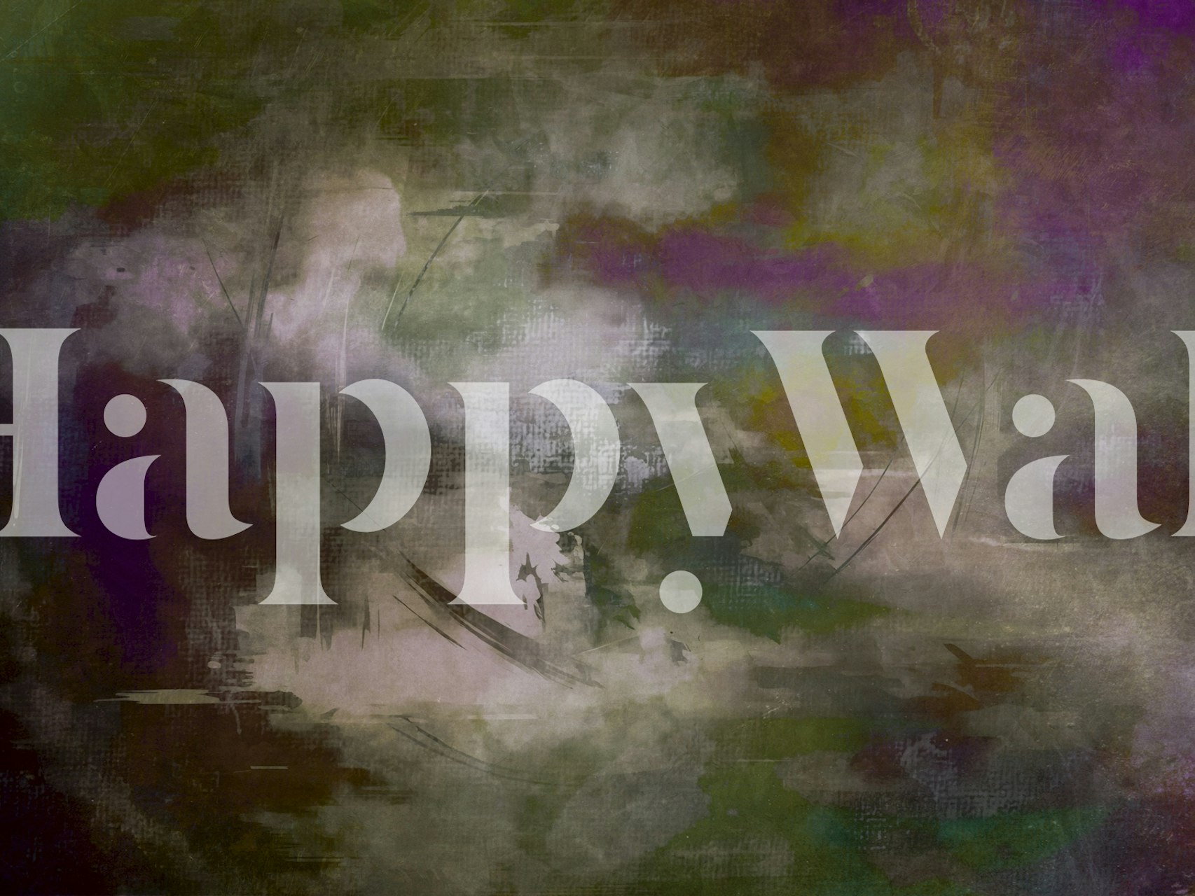 Moody Morning Landscape wallpaper in een kamer