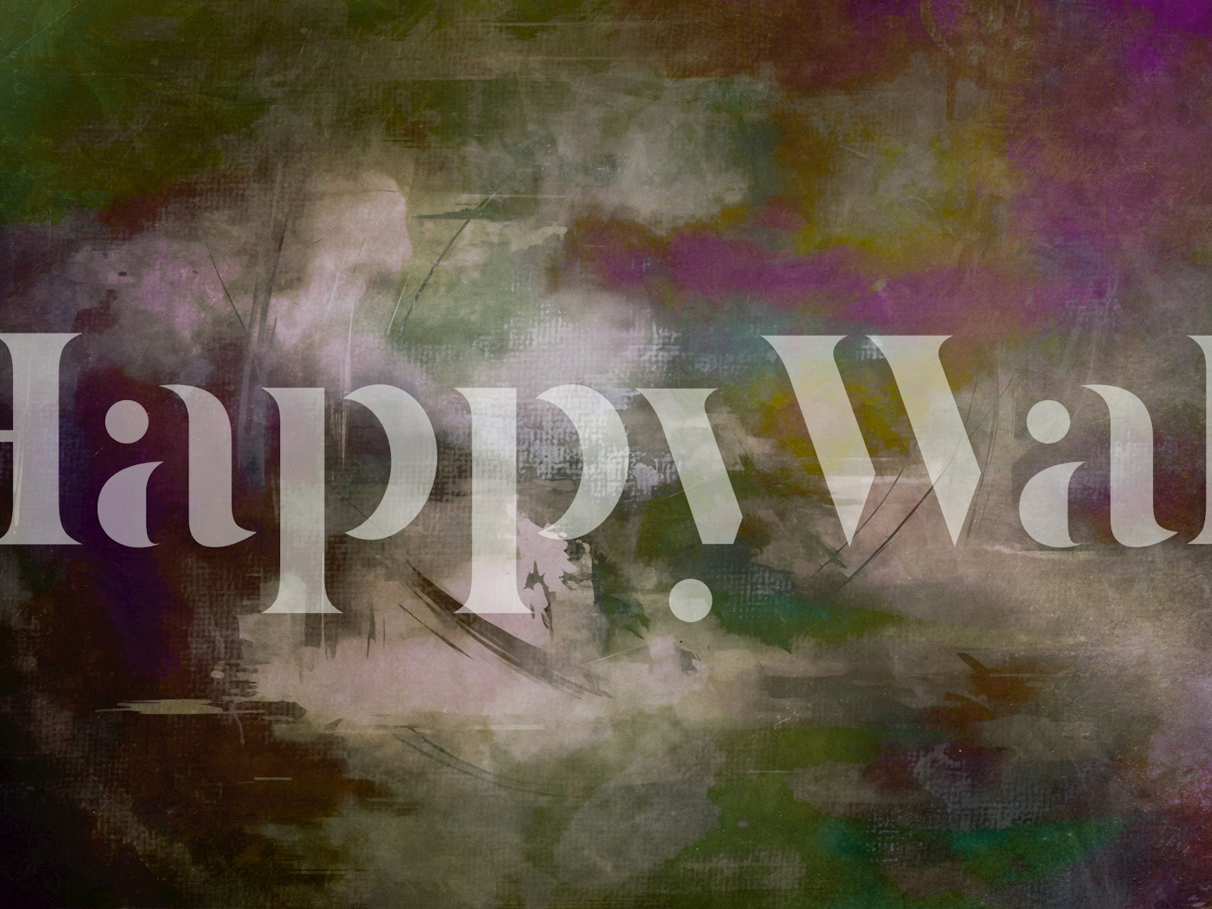 Moody Morning Landscape wallpaper in een kamer