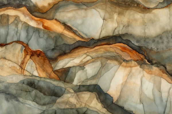 Amber Stone Drift Abstract Landscape
