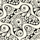 Boho Floral Swirls Black & White