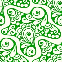 Green Swirl Deco Doodle Art tapeta