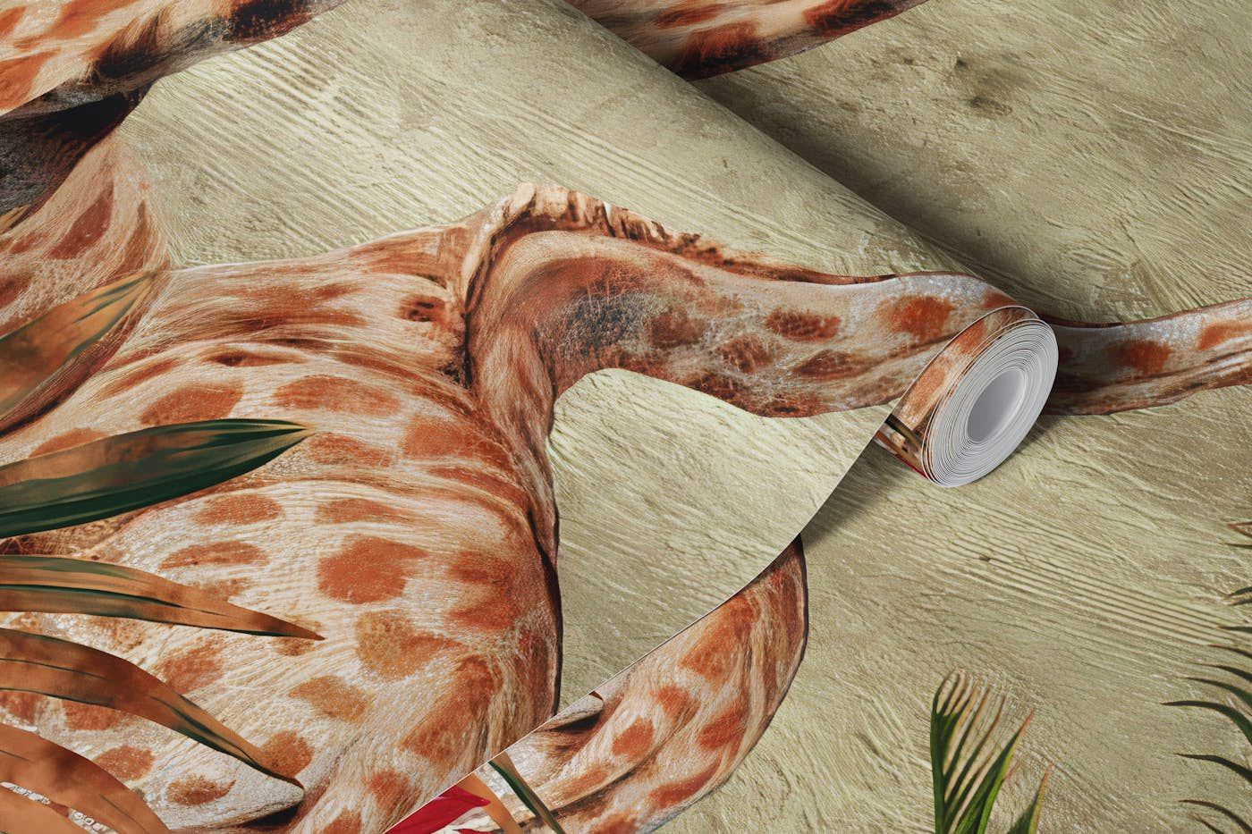 Tropical Giraffe Adventure wallpaper roll