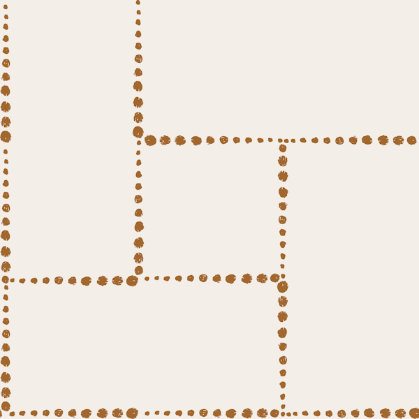 Boho Chic Geometric.Dotted shapes off white