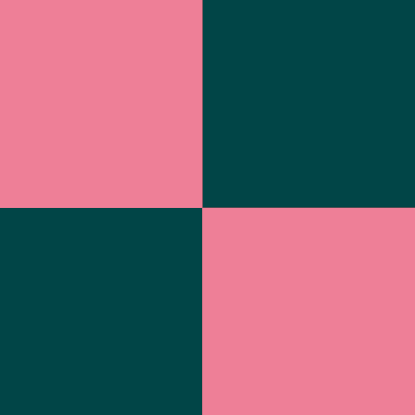 Retro Pink and Teal Checkerboard
