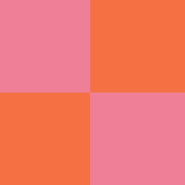 Retro Checkerboard in Pink and Orange