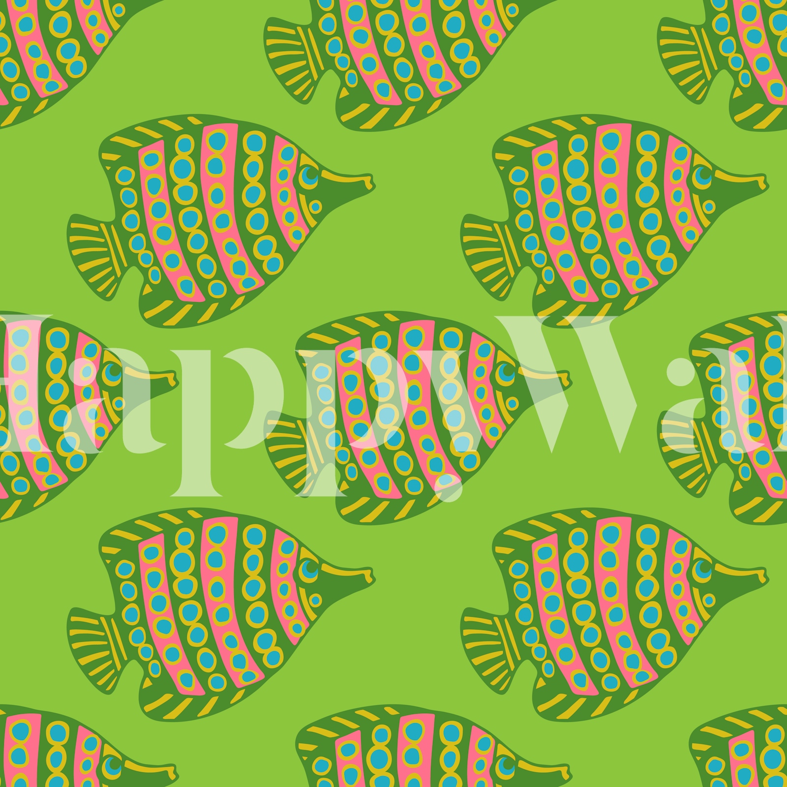 Angled Angels Tropical Fish Wallpaper | happywall.com